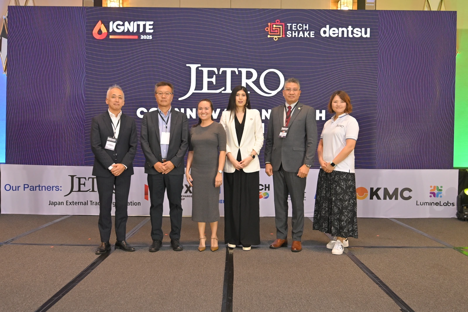 JETRO representatives on stage at IGNITE