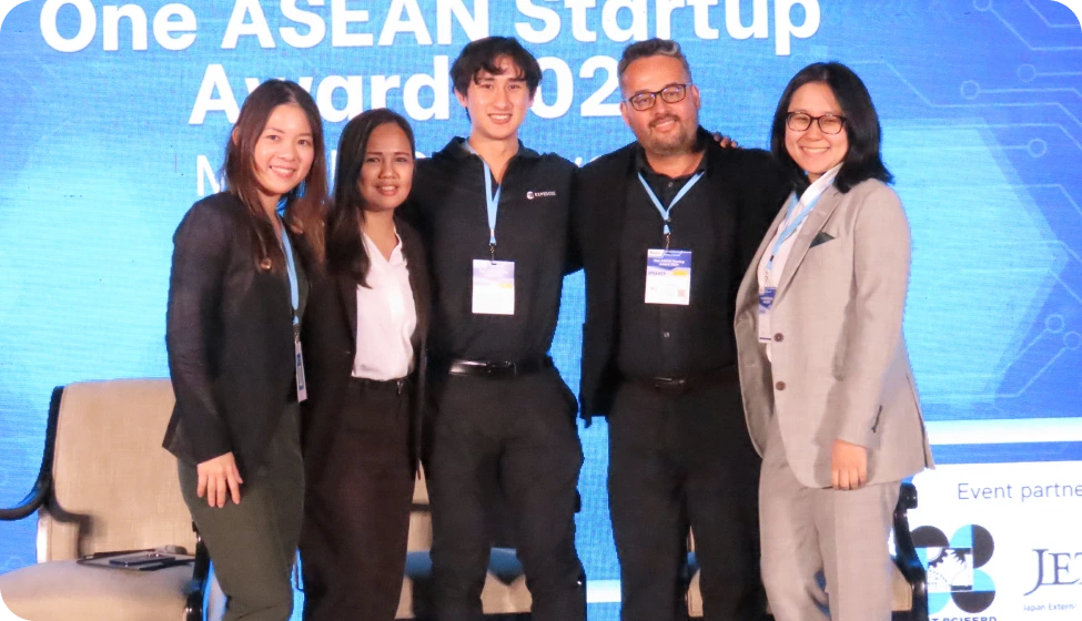Finalists on stage at the ERIA One ASEAN Startup Award